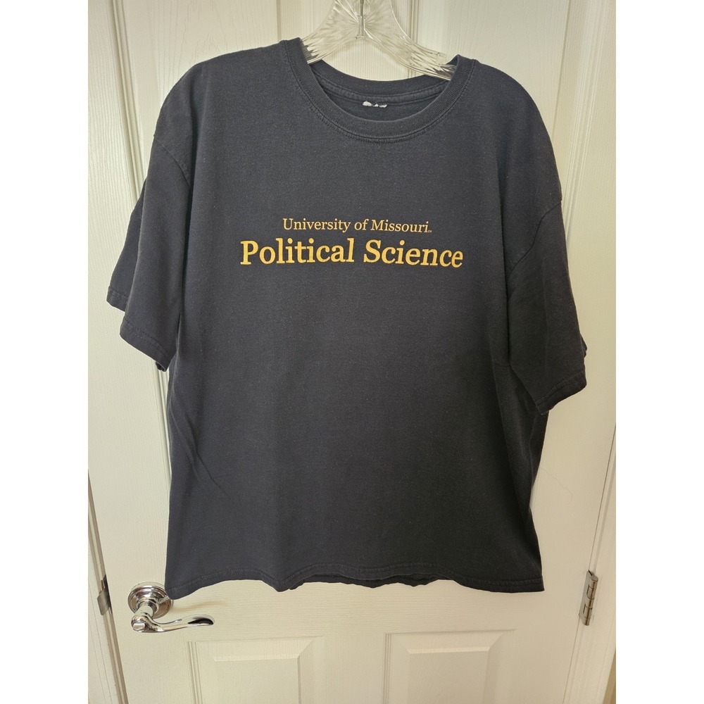 University of Missouri Political Science Black Short Sleeve T-Shirt, LG